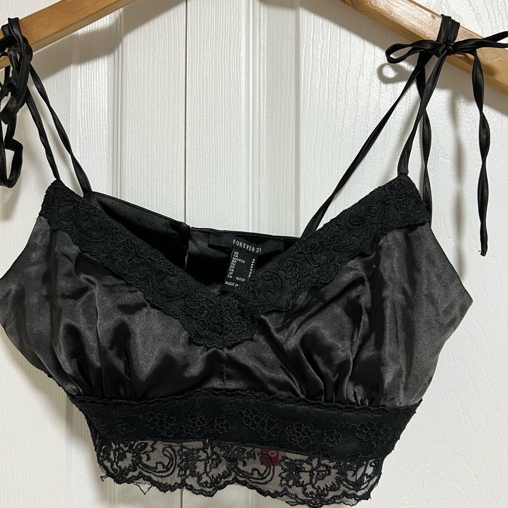 Forever21 Satin Bralette bra top Size Small